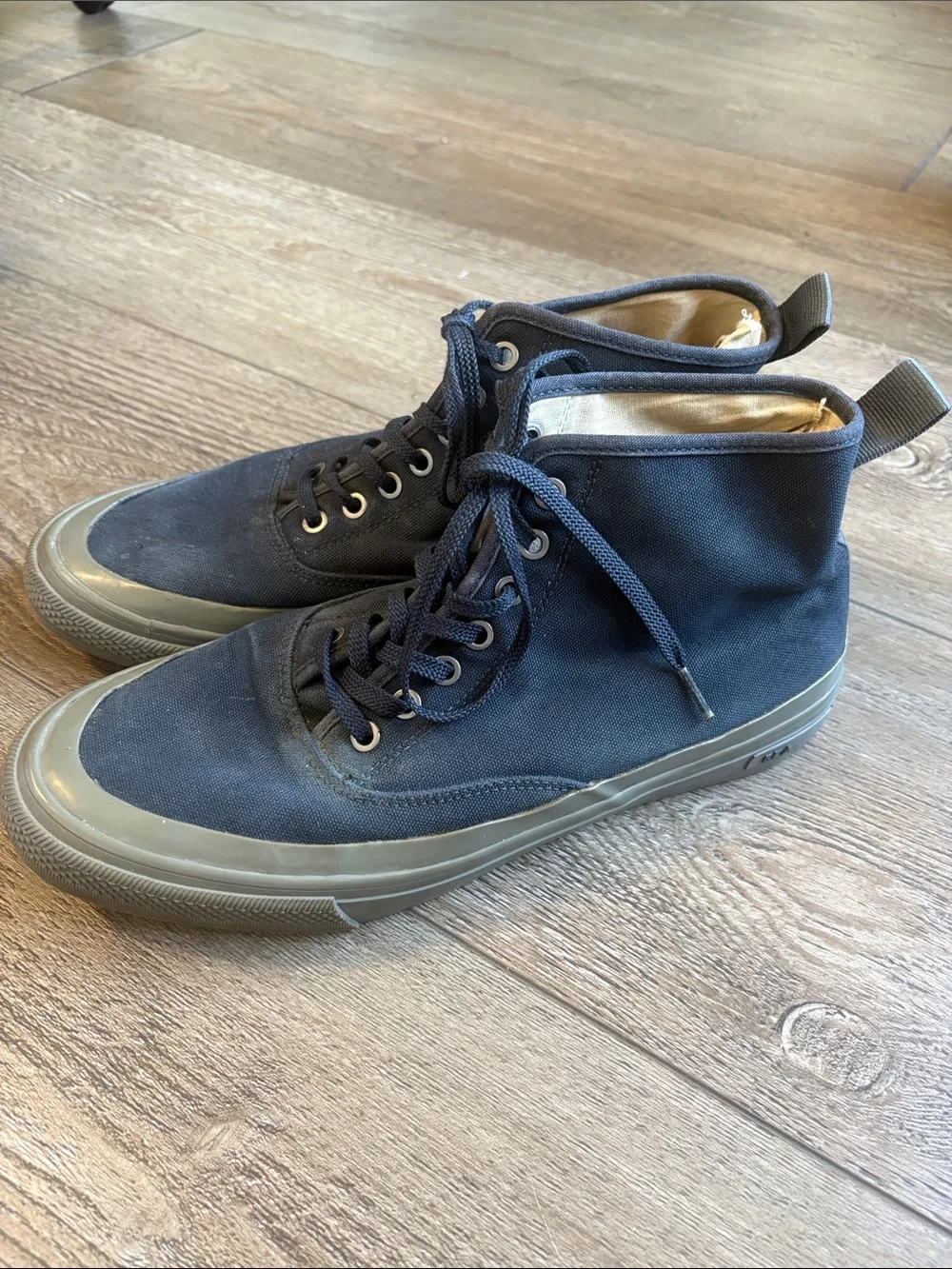 SeaVees Men's Mariners Boots Canvas High-Top Sneakers in Peacoat Navy